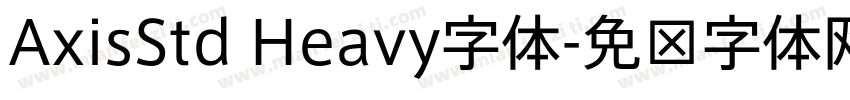 AxisStd Heavy字体字体转换